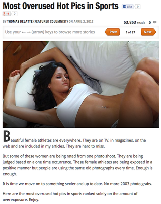 Illustration for article titled The 25 Sexiest "Sexiest Athlete" Slideshows From Bleacher Report In 2012: A Slideshow